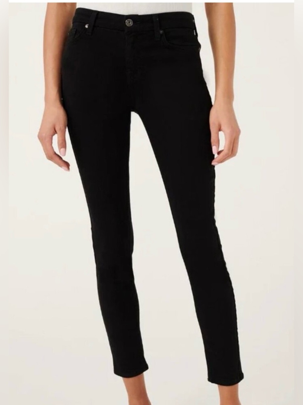 7 For All Mankind Black Skinny Jeans